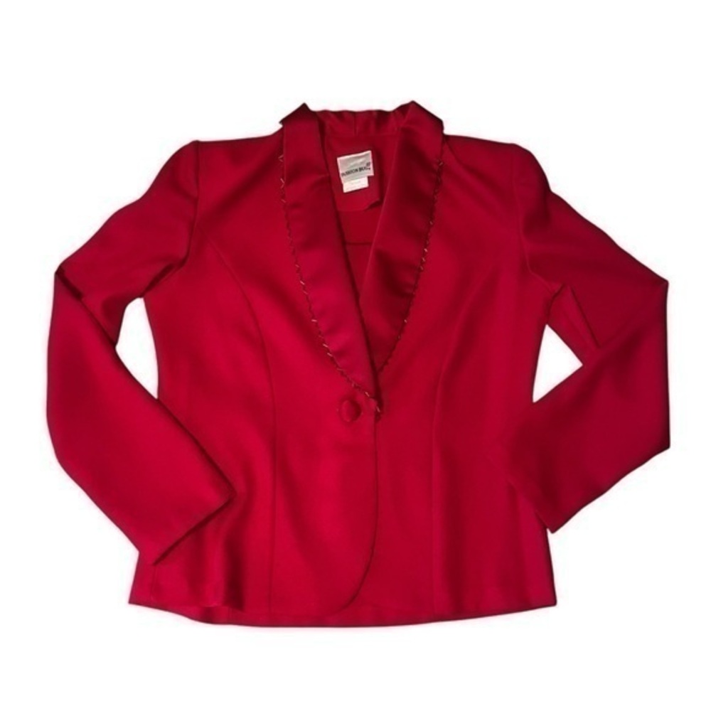 Vintage Fashion Bug Blazer Jacket Vibrant Red Y2K Size M